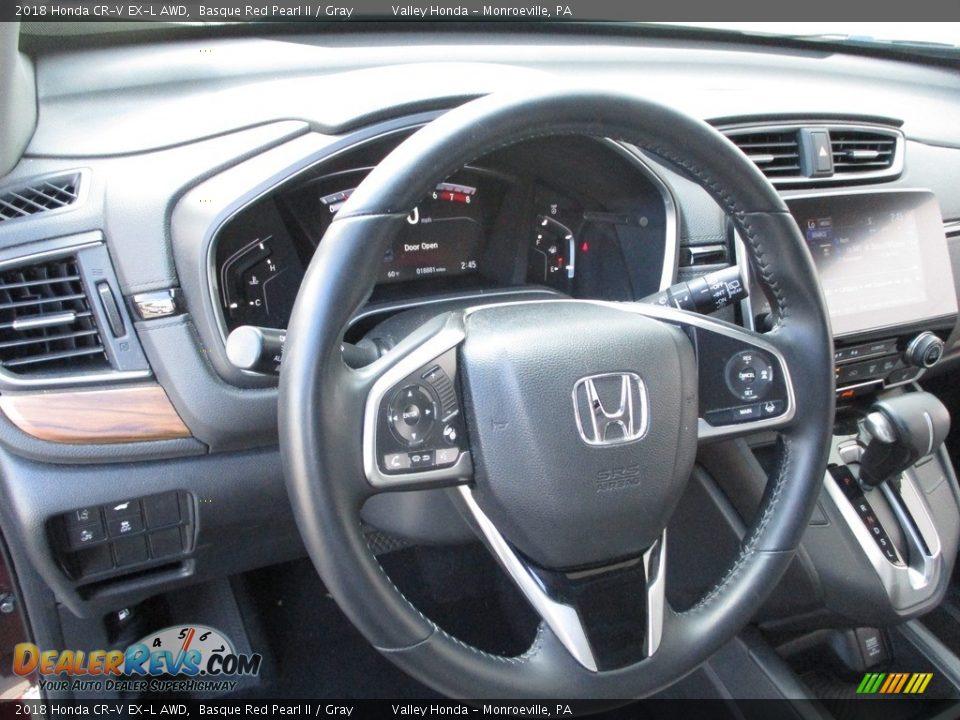 2018 Honda CR-V EX-L AWD Basque Red Pearl II / Gray Photo #14