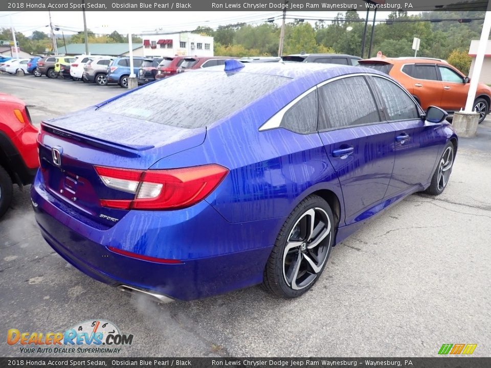 2018 Honda Accord Sport Sedan Obsidian Blue Pearl / Black Photo #6