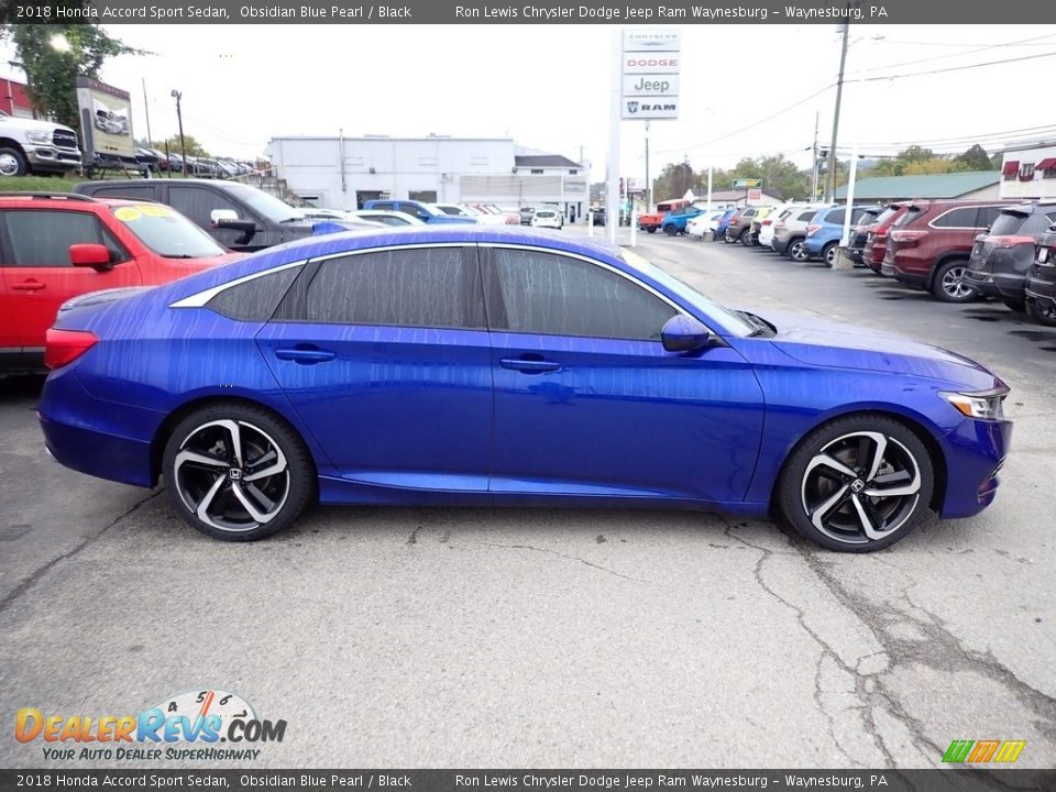 2018 Honda Accord Sport Sedan Obsidian Blue Pearl / Black Photo #7