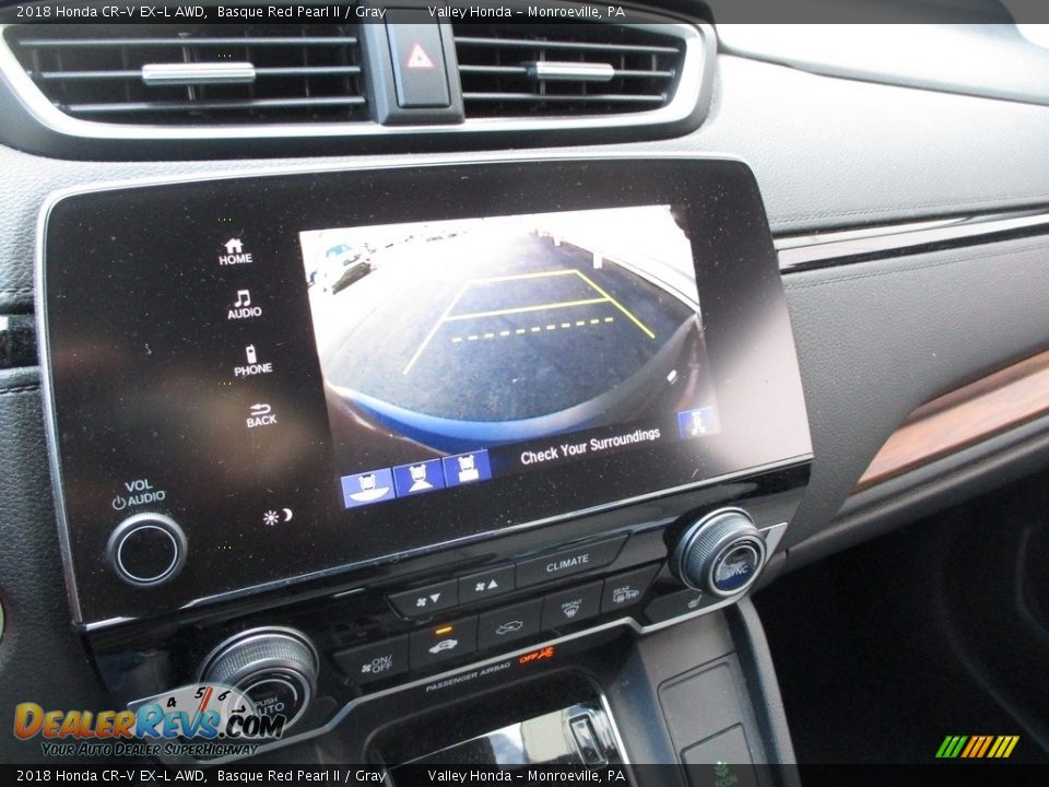 2018 Honda CR-V EX-L AWD Basque Red Pearl II / Gray Photo #16