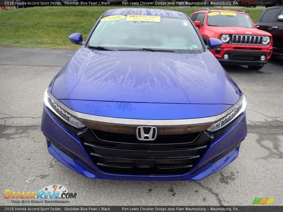 2018 Honda Accord Sport Sedan Obsidian Blue Pearl / Black Photo #9