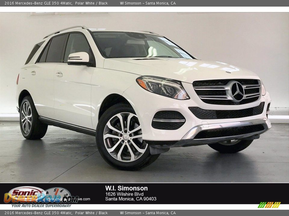 2016 Mercedes-Benz GLE 350 4Matic Polar White / Black Photo #1