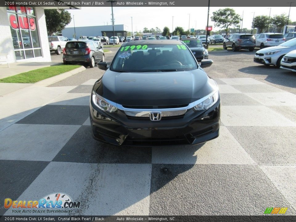 2018 Honda Civic LX Sedan Crystal Black Pearl / Black Photo #2