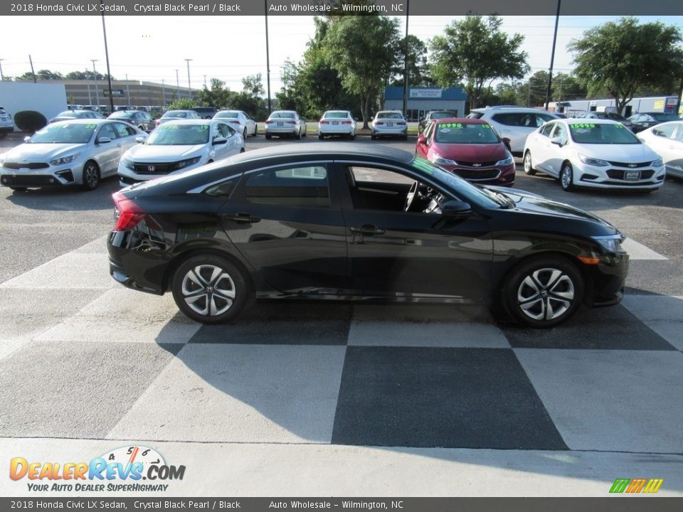 2018 Honda Civic LX Sedan Crystal Black Pearl / Black Photo #3