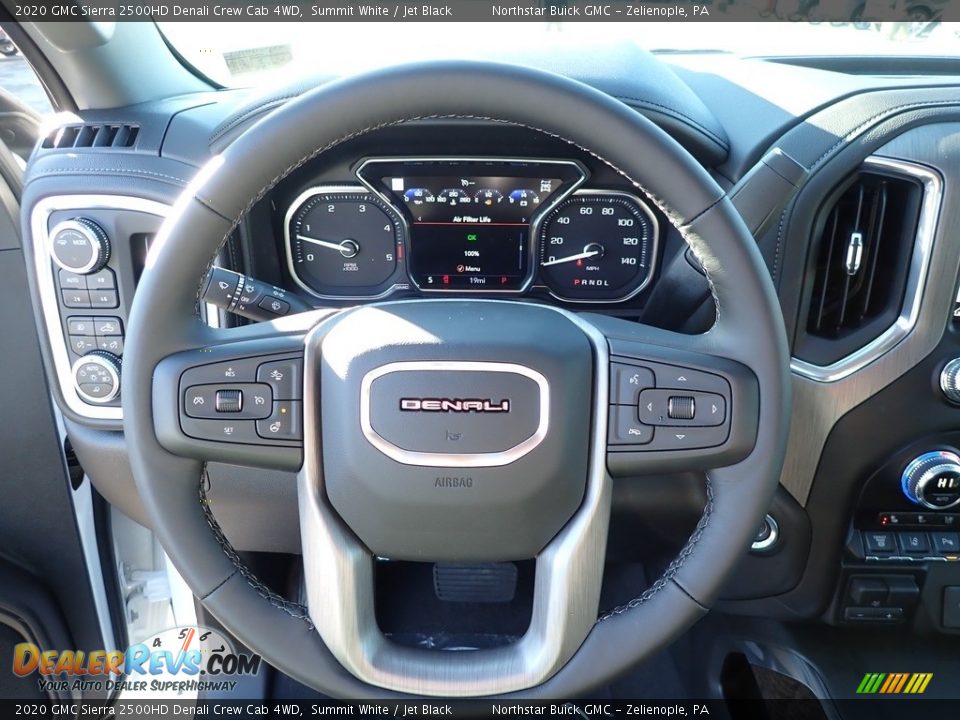 2020 GMC Sierra 2500HD Denali Crew Cab 4WD Summit White / Jet Black Photo #16