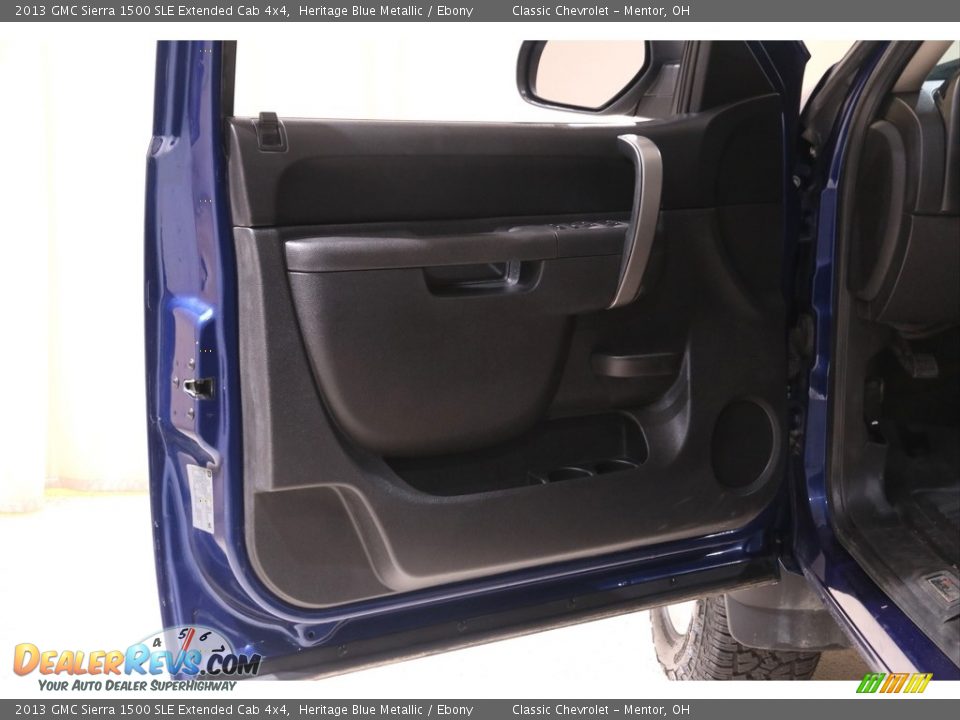 2013 GMC Sierra 1500 SLE Extended Cab 4x4 Heritage Blue Metallic / Ebony Photo #4