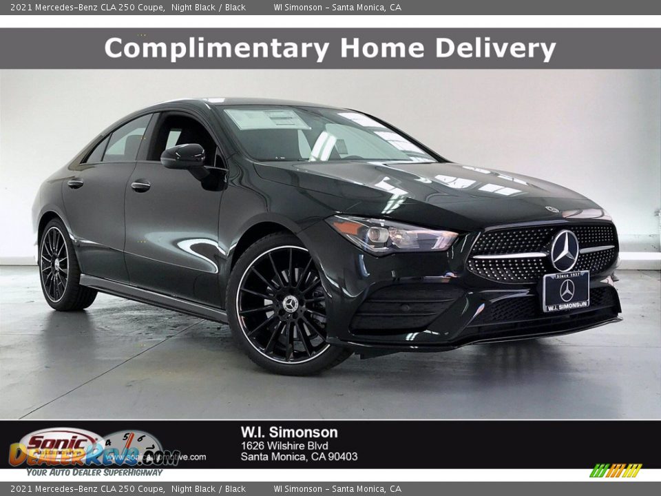2021 Mercedes-Benz CLA 250 Coupe Night Black / Black Photo #1
