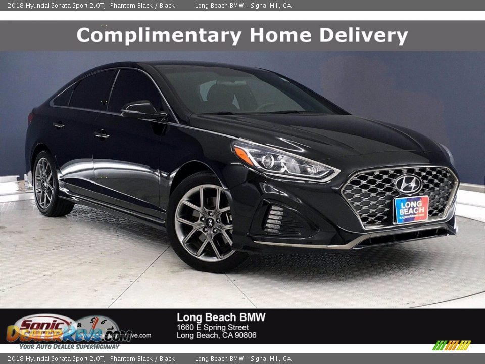 2018 Hyundai Sonata Sport 2.0T Phantom Black / Black Photo #1