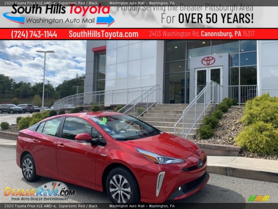 2020 Toyota Prius XLE AWD-e Supersonic Red / Black Photo #1