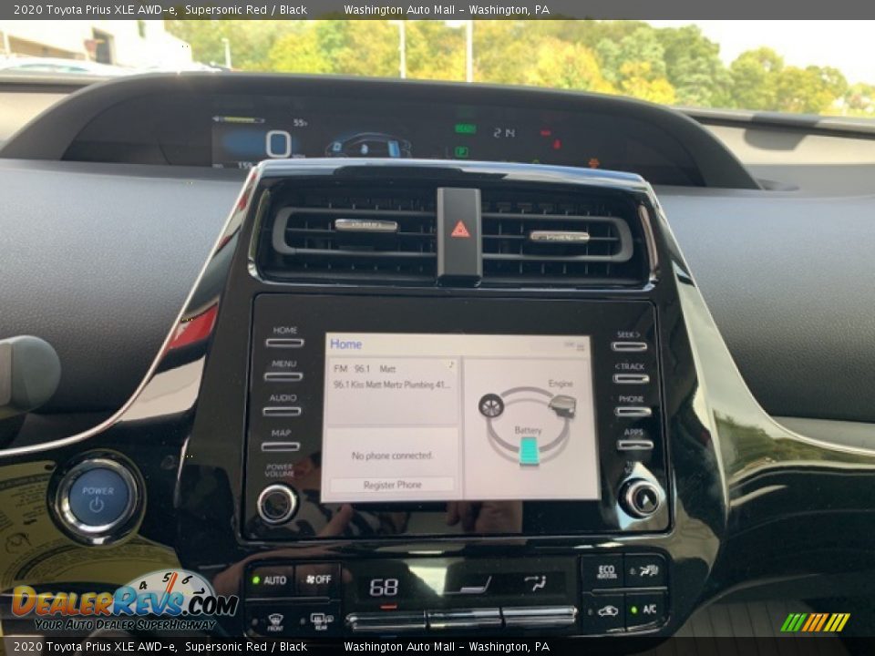 2020 Toyota Prius XLE AWD-e Supersonic Red / Black Photo #12