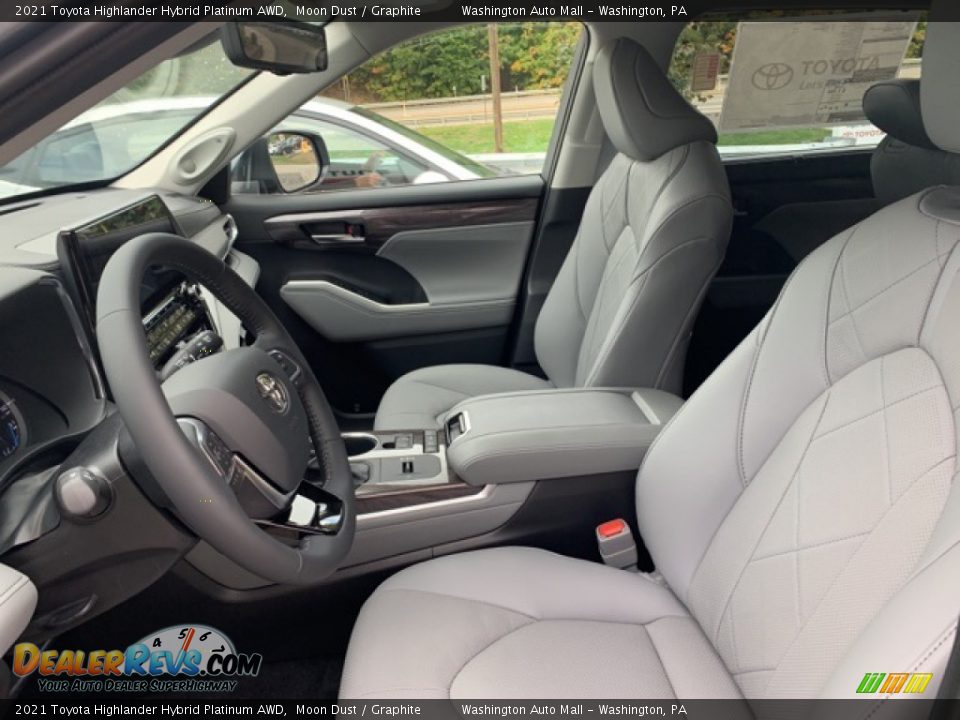 Front Seat of 2021 Toyota Highlander Hybrid Platinum AWD Photo #5