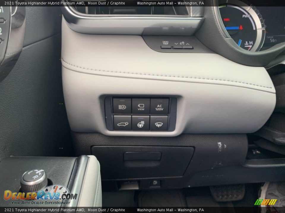 Controls of 2021 Toyota Highlander Hybrid Platinum AWD Photo #7