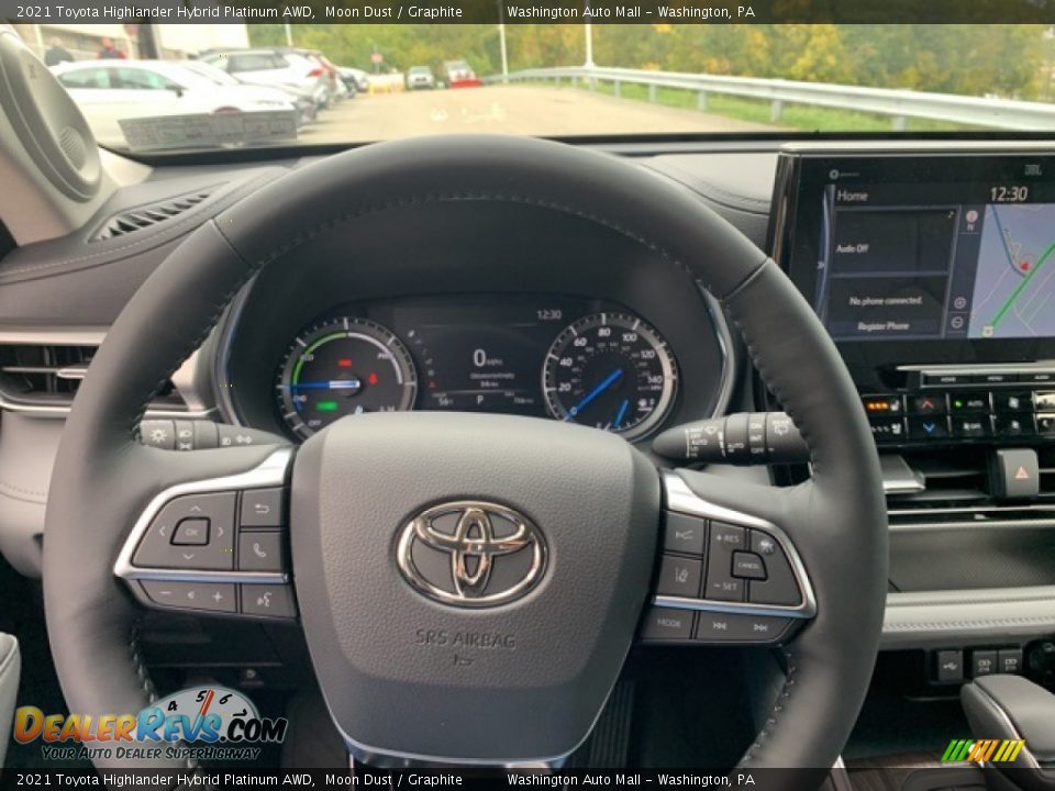 2021 Toyota Highlander Hybrid Platinum AWD Steering Wheel Photo #8