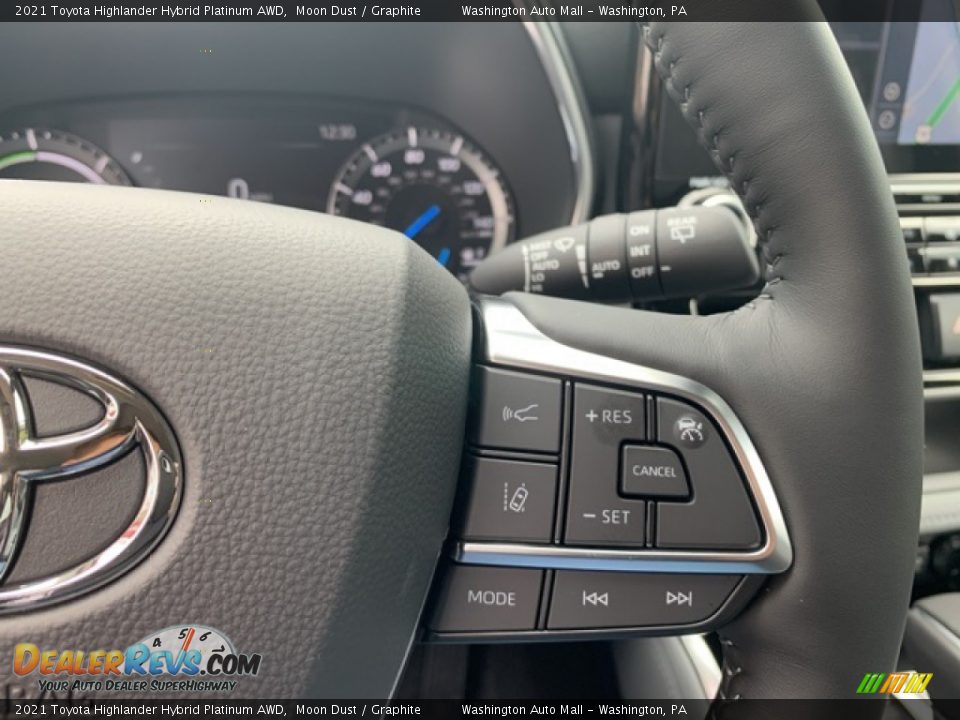2021 Toyota Highlander Hybrid Platinum AWD Steering Wheel Photo #11