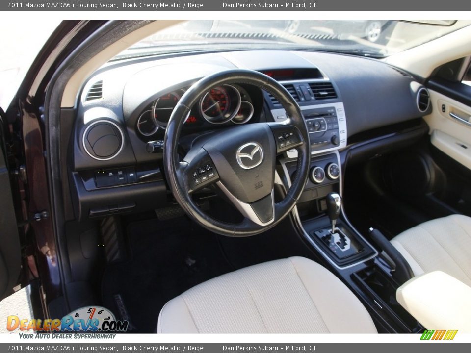 2011 Mazda MAZDA6 i Touring Sedan Black Cherry Metallic / Beige Photo #10