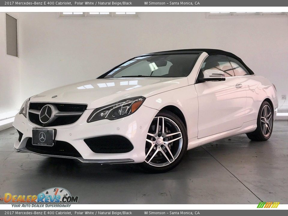 2017 Mercedes-Benz E 400 Cabriolet Polar White / Natural Beige/Black Photo #12