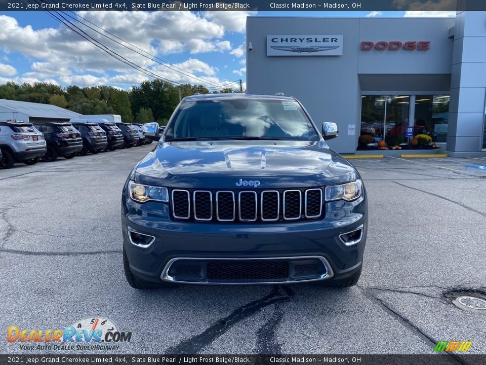 2021 Jeep Grand Cherokee Limited 4x4 Slate Blue Pearl / Light Frost Beige/Black Photo #7