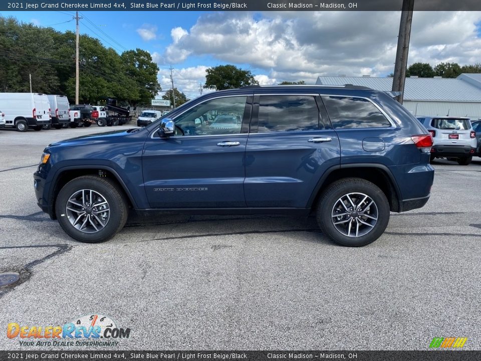 2021 Jeep Grand Cherokee Limited 4x4 Slate Blue Pearl / Light Frost Beige/Black Photo #8
