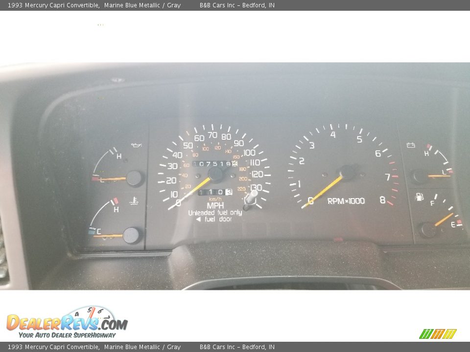 1993 Mercury Capri Convertible Gauges Photo #7