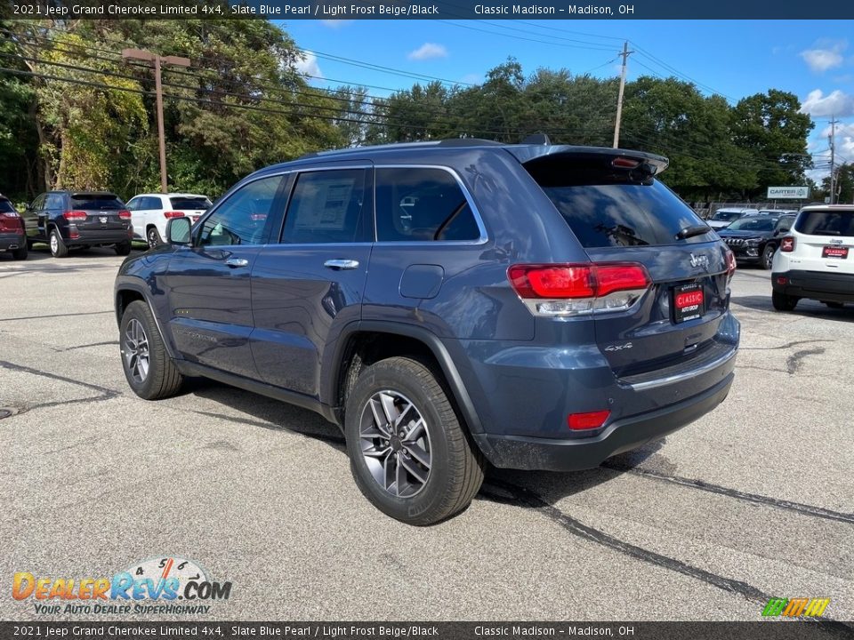 2021 Jeep Grand Cherokee Limited 4x4 Slate Blue Pearl / Light Frost Beige/Black Photo #9