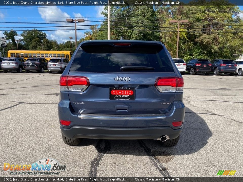 2021 Jeep Grand Cherokee Limited 4x4 Slate Blue Pearl / Light Frost Beige/Black Photo #10