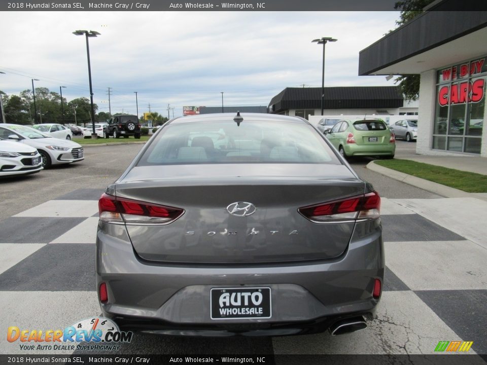 2018 Hyundai Sonata SEL Machine Gray / Gray Photo #4