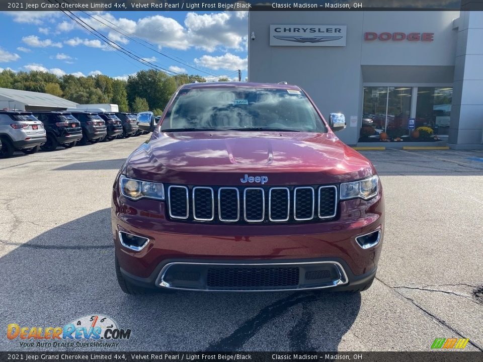 2021 Jeep Grand Cherokee Limited 4x4 Velvet Red Pearl / Light Frost Beige/Black Photo #7