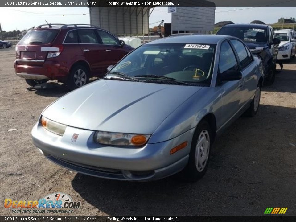 2001 Saturn S Series SL2 Sedan Silver Blue / Gray Photo #1