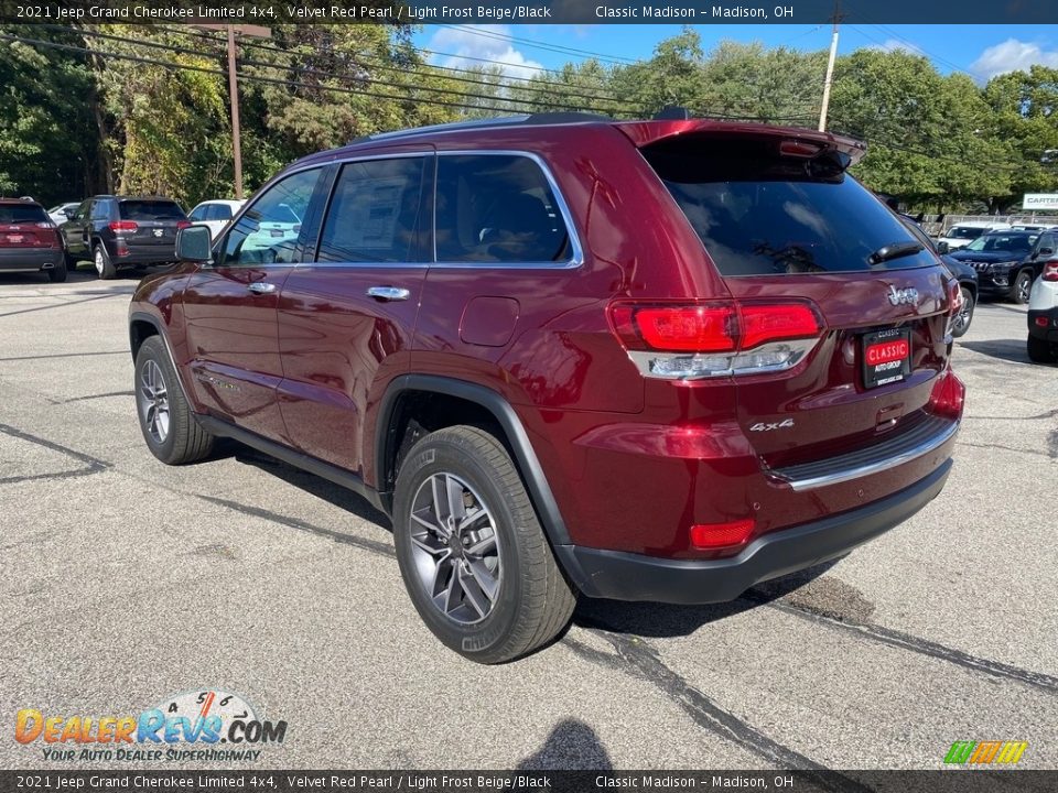 2021 Jeep Grand Cherokee Limited 4x4 Velvet Red Pearl / Light Frost Beige/Black Photo #9
