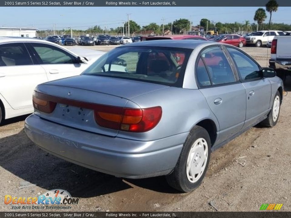 2001 Saturn S Series SL2 Sedan Silver Blue / Gray Photo #2