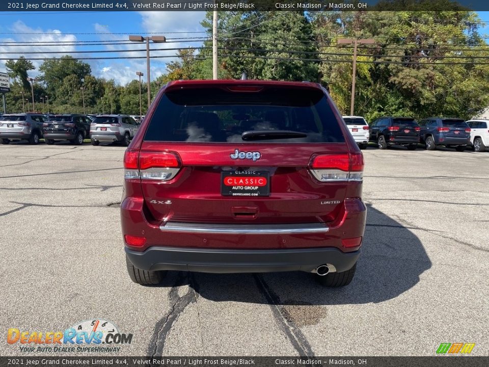 2021 Jeep Grand Cherokee Limited 4x4 Velvet Red Pearl / Light Frost Beige/Black Photo #10