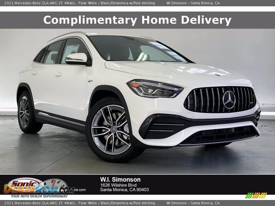 2021 Mercedes-Benz GLA AMG 35 4Matic Polar White / Black/Dinanmica w/Red stitching Photo #1