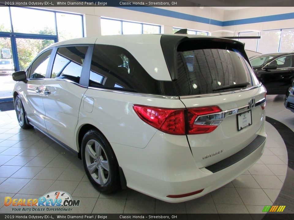 2019 Honda Odyssey EX-L White Diamond Pearl / Beige Photo #9