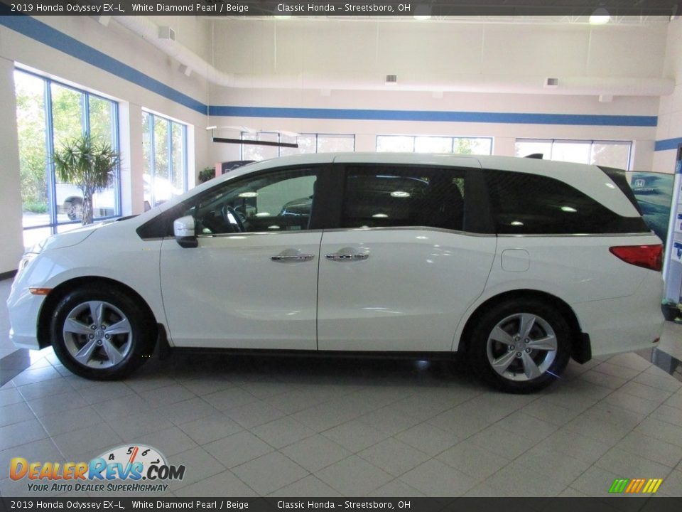 2019 Honda Odyssey EX-L White Diamond Pearl / Beige Photo #10