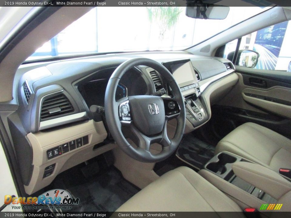 2019 Honda Odyssey EX-L White Diamond Pearl / Beige Photo #27