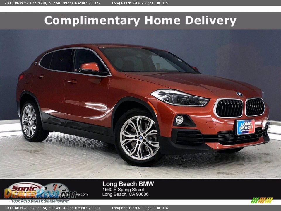 2018 BMW X2 sDrive28i Sunset Orange Metallic / Black Photo #1