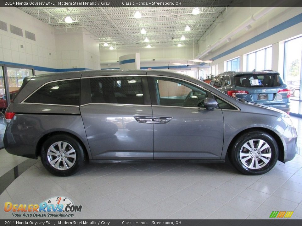 2014 Honda Odyssey EX-L Modern Steel Metallic / Gray Photo #4