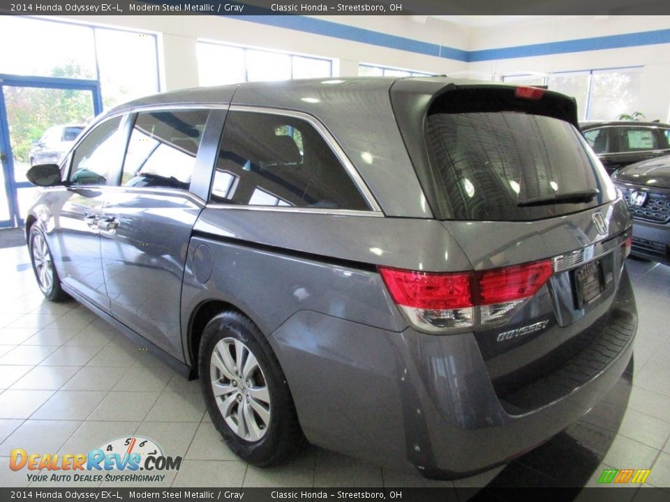 2014 Honda Odyssey EX-L Modern Steel Metallic / Gray Photo #9