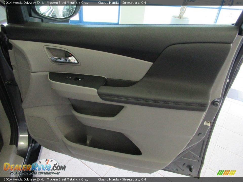 2014 Honda Odyssey EX-L Modern Steel Metallic / Gray Photo #14