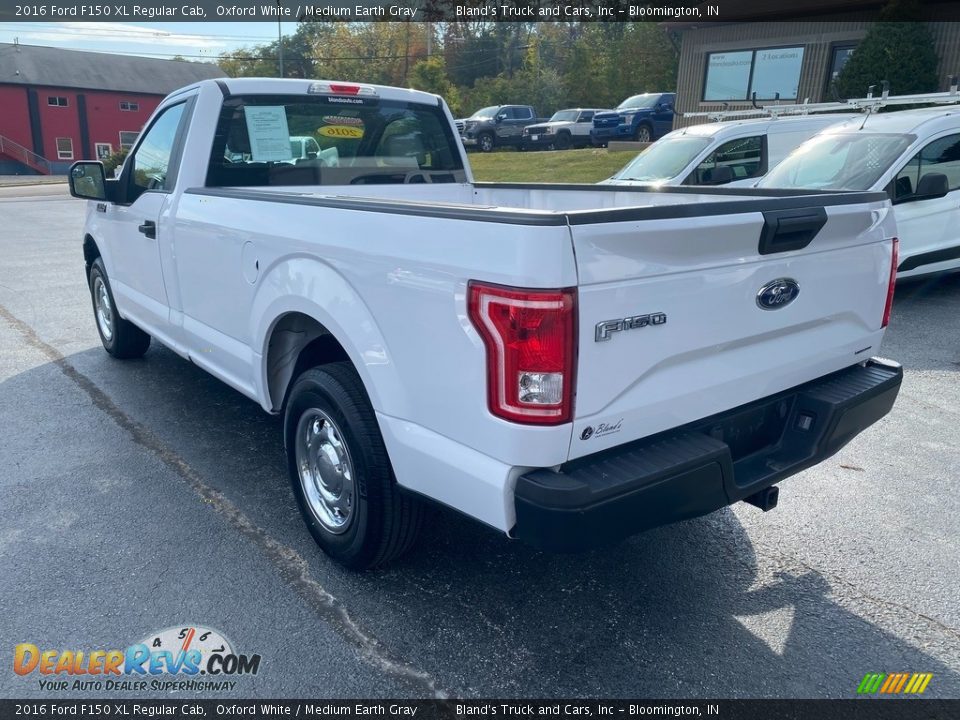 2016 Ford F150 XL Regular Cab Oxford White / Medium Earth Gray Photo #8
