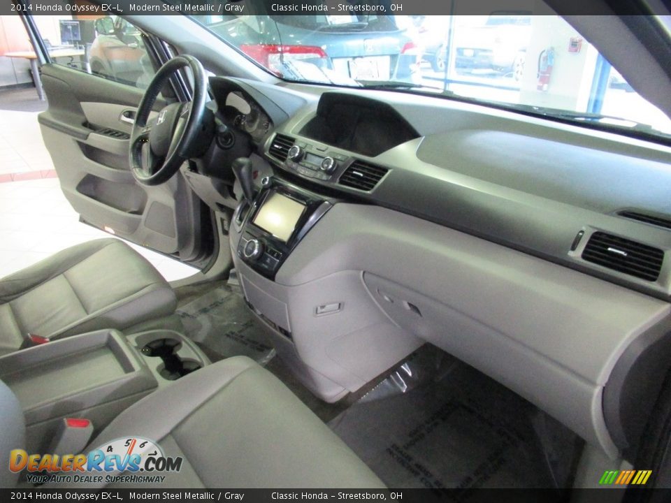 2014 Honda Odyssey EX-L Modern Steel Metallic / Gray Photo #15