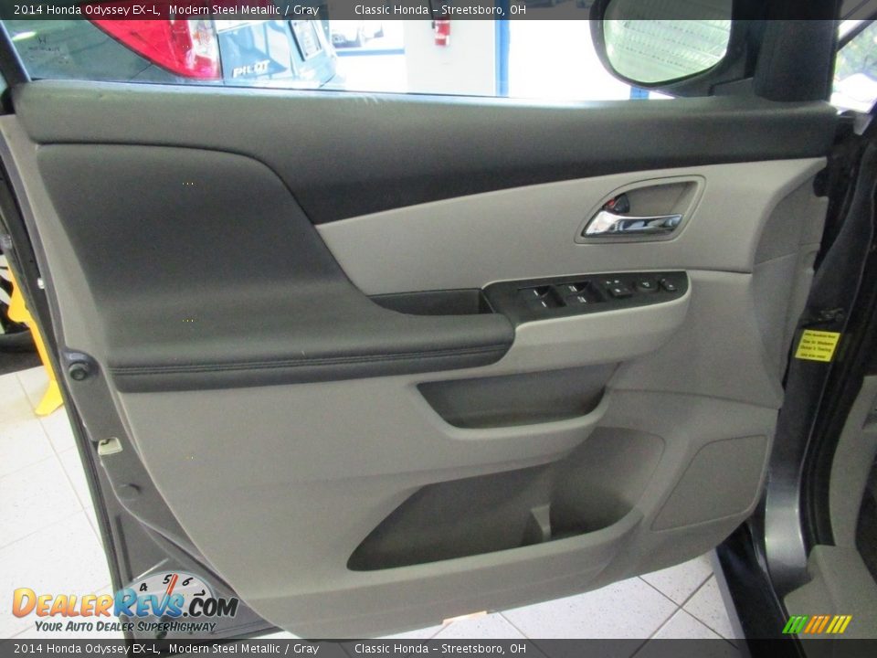 2014 Honda Odyssey EX-L Modern Steel Metallic / Gray Photo #26