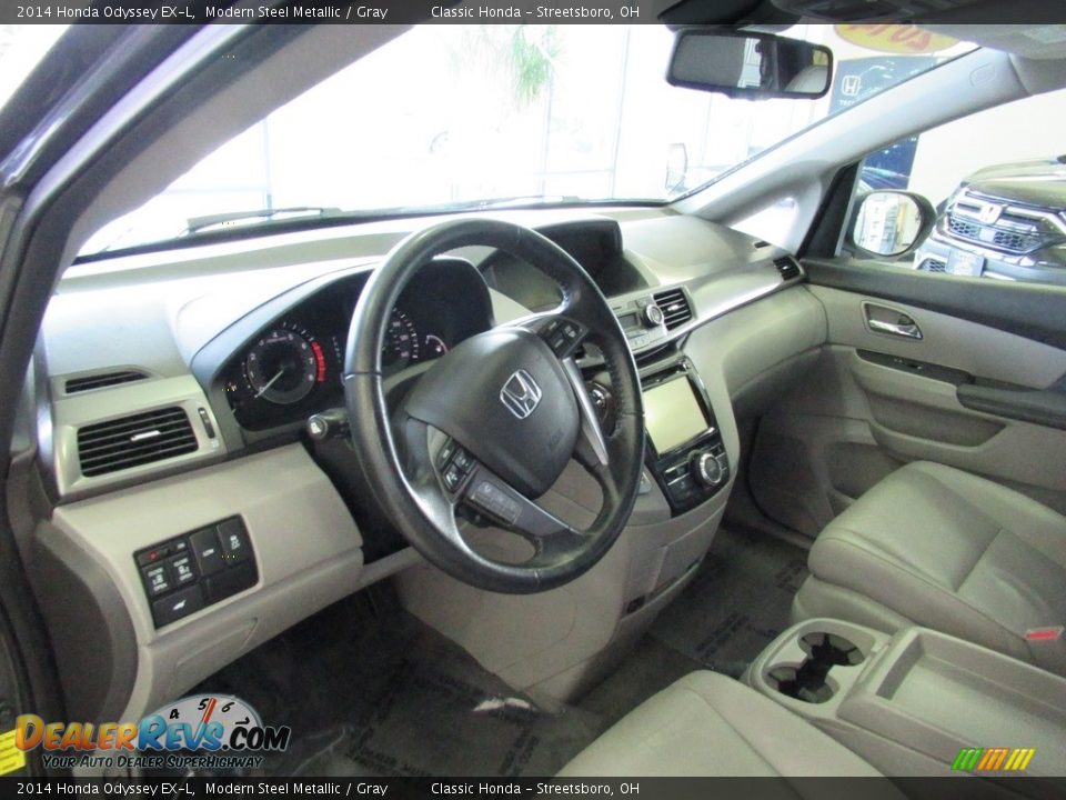 2014 Honda Odyssey EX-L Modern Steel Metallic / Gray Photo #27