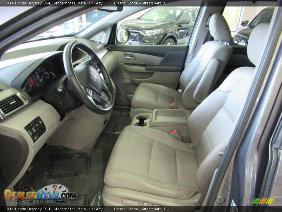 2014 Honda Odyssey EX-L Modern Steel Metallic / Gray Photo #28