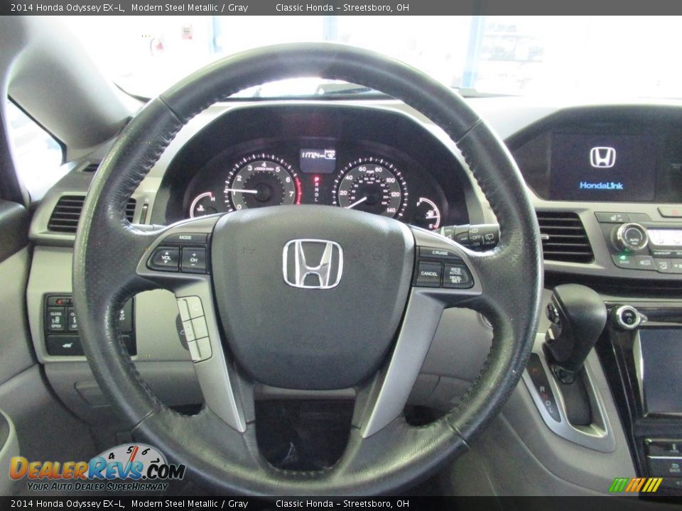 2014 Honda Odyssey EX-L Modern Steel Metallic / Gray Photo #30