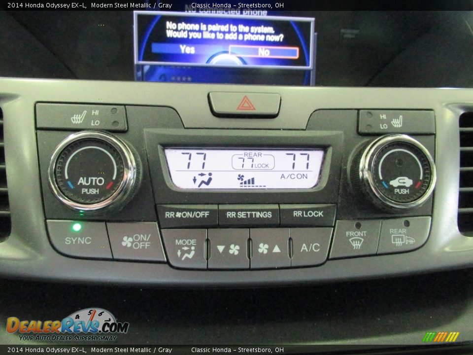 2014 Honda Odyssey EX-L Modern Steel Metallic / Gray Photo #35