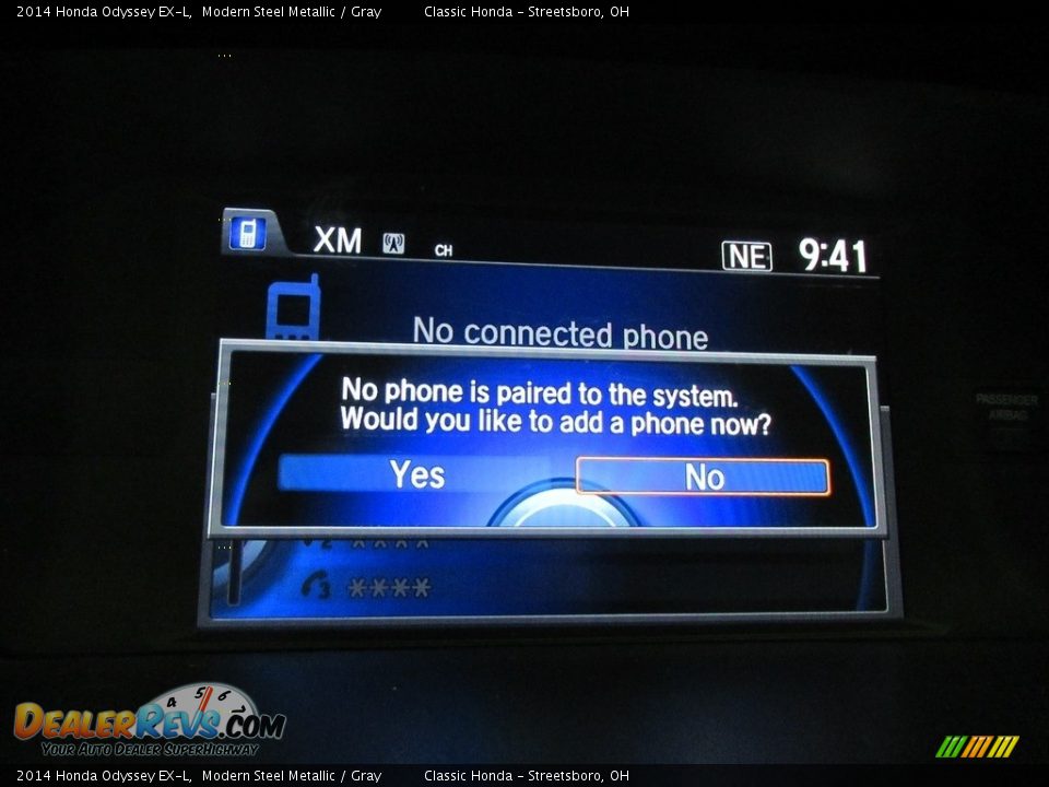 2014 Honda Odyssey EX-L Modern Steel Metallic / Gray Photo #36