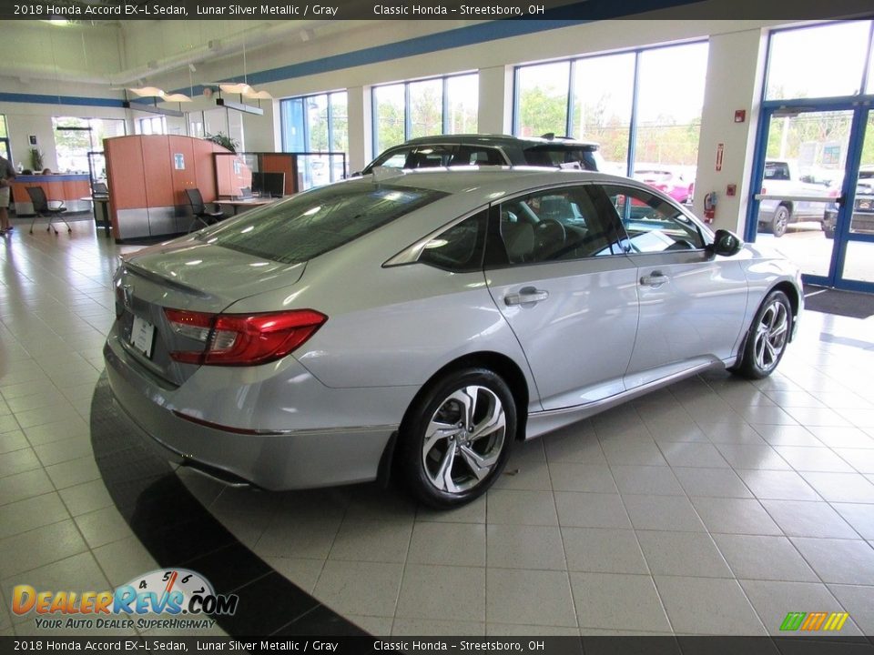 2018 Honda Accord EX-L Sedan Lunar Silver Metallic / Gray Photo #6