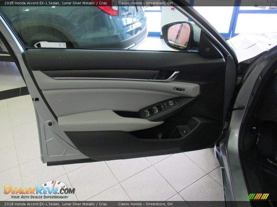 2018 Honda Accord EX-L Sedan Lunar Silver Metallic / Gray Photo #24