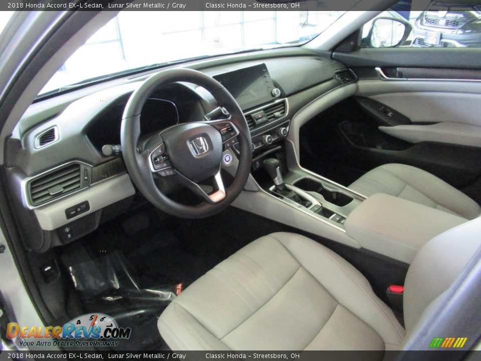 2018 Honda Accord EX-L Sedan Lunar Silver Metallic / Gray Photo #27